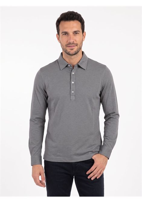 Polo da Uomo a Manica Lunga in Cotone Fiammato OUTFIT | OF127O001 MD00069007
